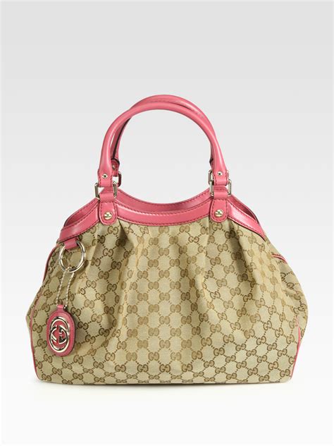 gucci sukey pink trim|Gucci handbags.